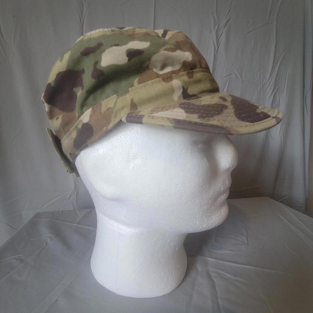 Sam Bonk Military Patrol Cap with Rank Patches sz  6 7/8 Halloween